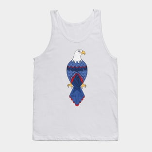 Blue, red and white starry eagle Tank Top